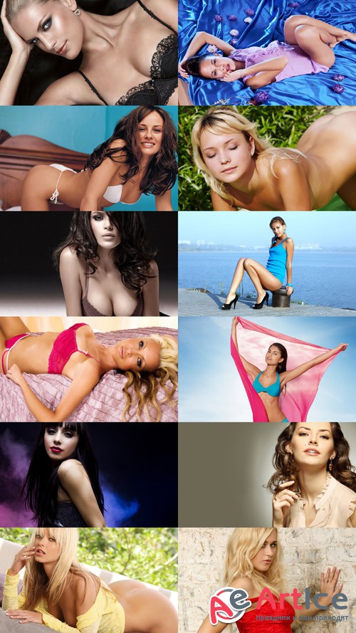 Wallpapers Beautiful Girls in Different Poses Set 60