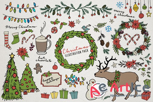 CreativeMarket - Christmas & Holiday Illustrations