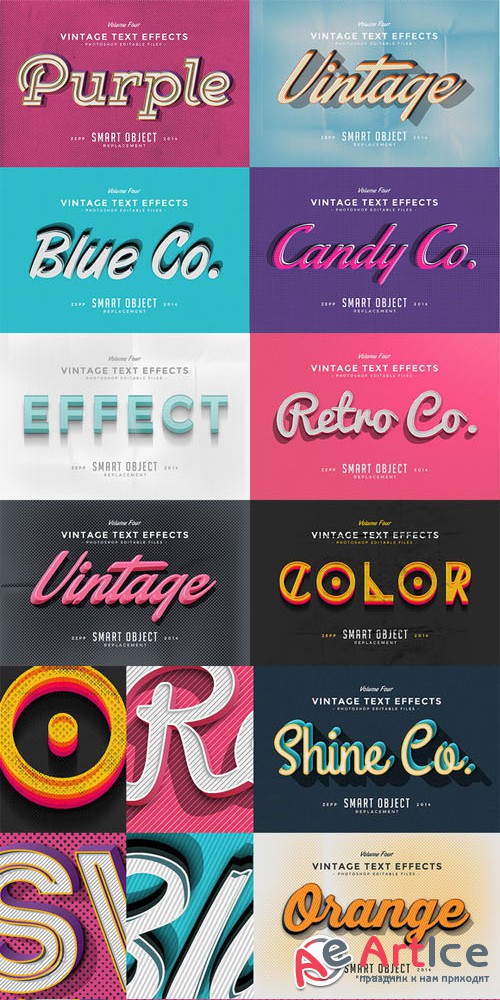 CreativeMarket - Vintage Text Effects Vol.4