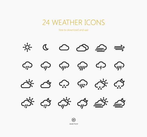 24 Vector Weather Icons