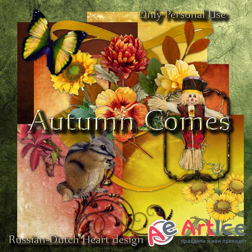 Scrap - Autumn Comes PNG and JPG