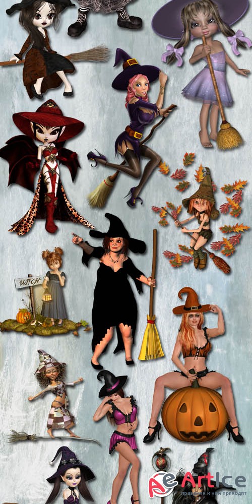 The eve of Halloween Witches