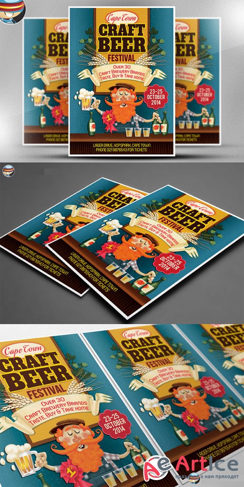 CreativeMarket - Craft Beer Flyer Template