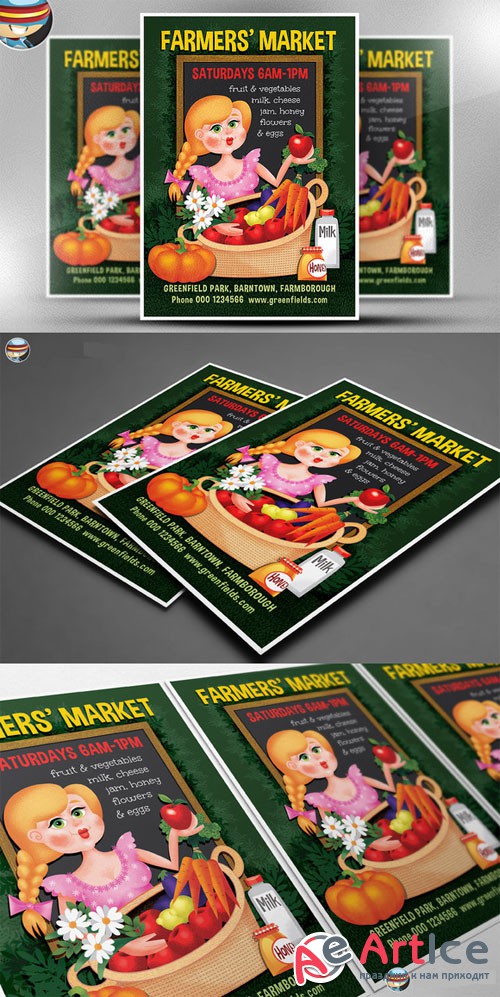 CreativeMarket - Farmer's Market Flyer Template