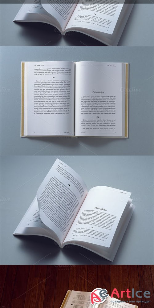 CreativeMarket - 4 Books Interior Pages Mockups