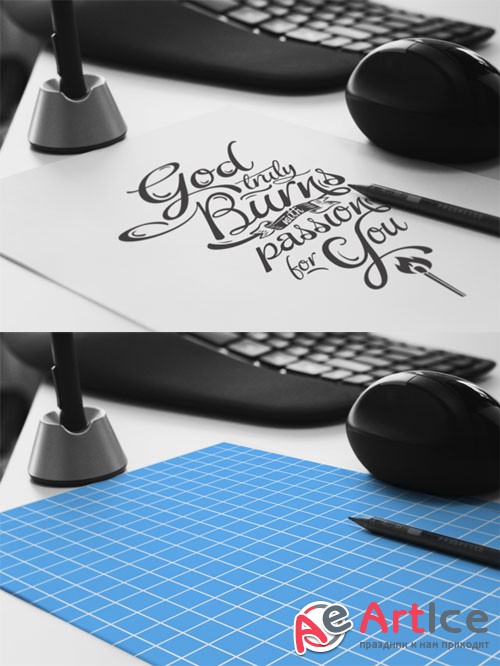 CreativeMarket - Typography, logo - Realistic Mockup