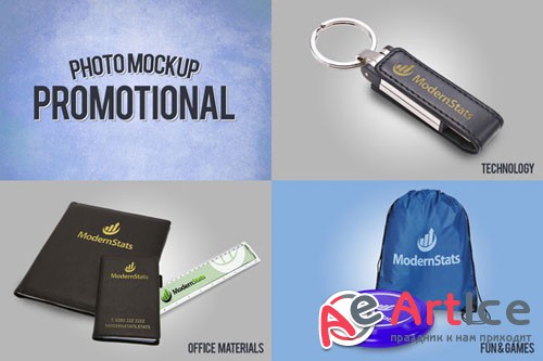 CreativeMarket - Promotional Products Photo Mockup