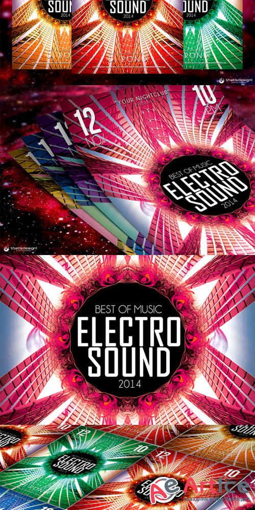 CreativeMarket - Electro Sound Flyer Template V2