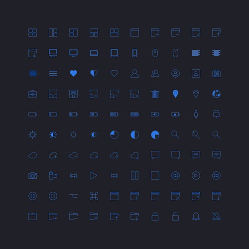 100 Simple Icons Set