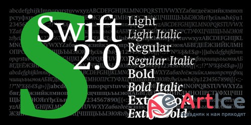 Swift 2.0 Cyrillic Font Family