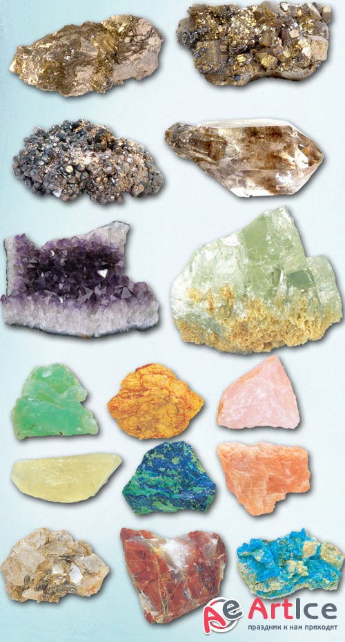 Crystals minerals PNG