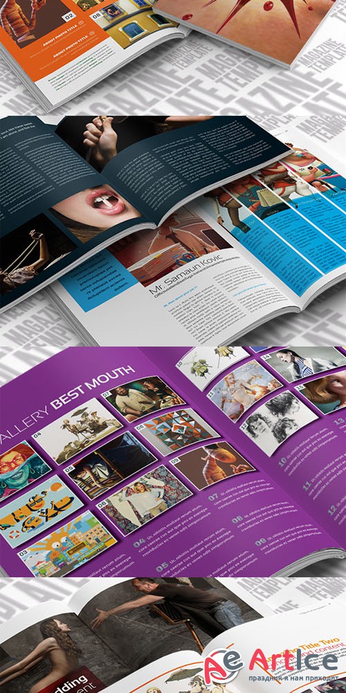 CreativeMarket - InDesign Magazine Template 16187