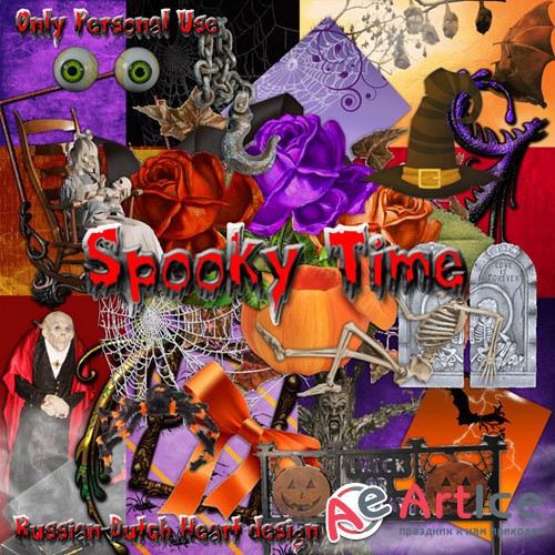 Scrap - Spooky Time JPG and PNG