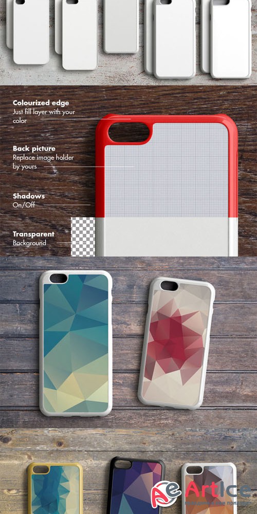 CreativeMarket - 9 Iphone case mock-ups