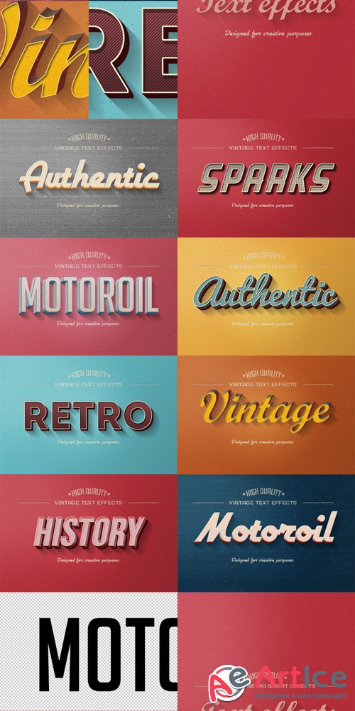 Retro Vintage Text Effects - CreativeMarket