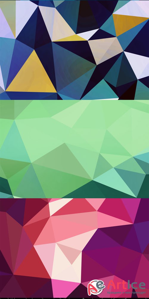 CreativeMarket - 25 Faceted Backgrounds 27307