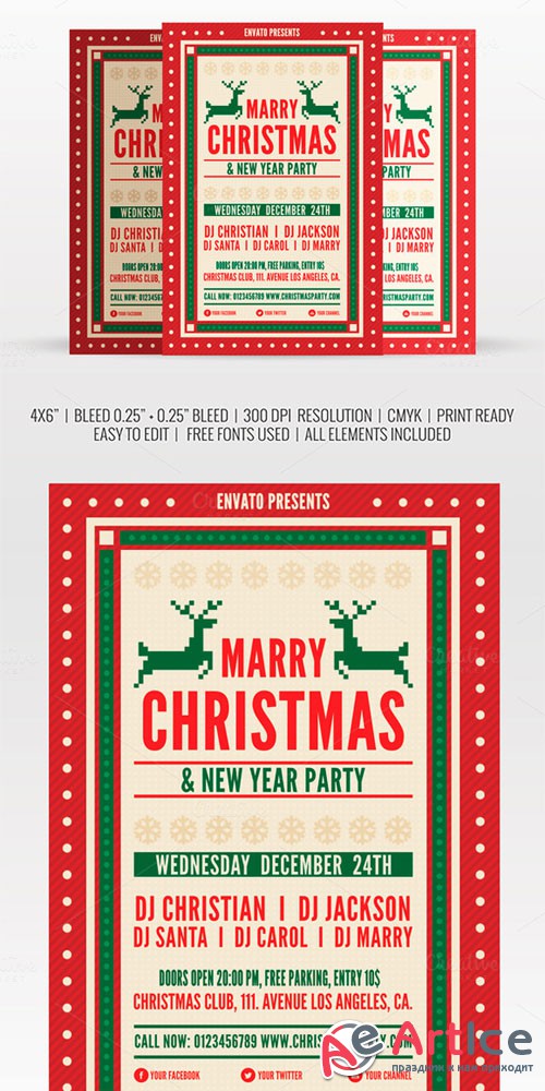 CreativeMarket - Christmas Flyer 105214