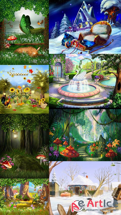Fairy Tale Backgrounds JPG Files