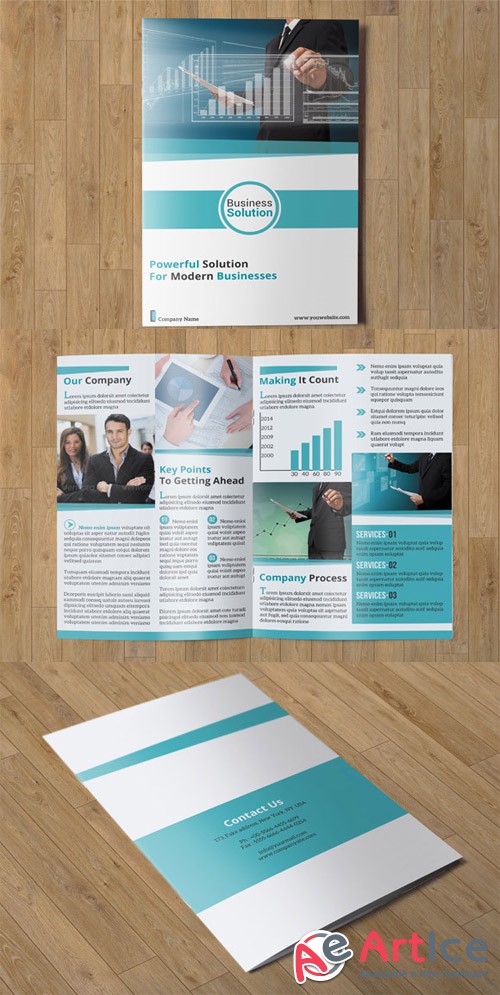 CreativeMarket - Corporate Bifold Brochure-V04