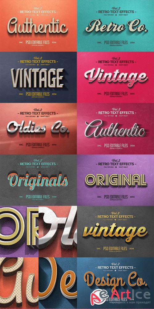 CreativeMarket - Vintage Text Effects Vol.2