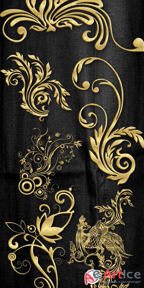 Gold Decor for Graphic Design PNG