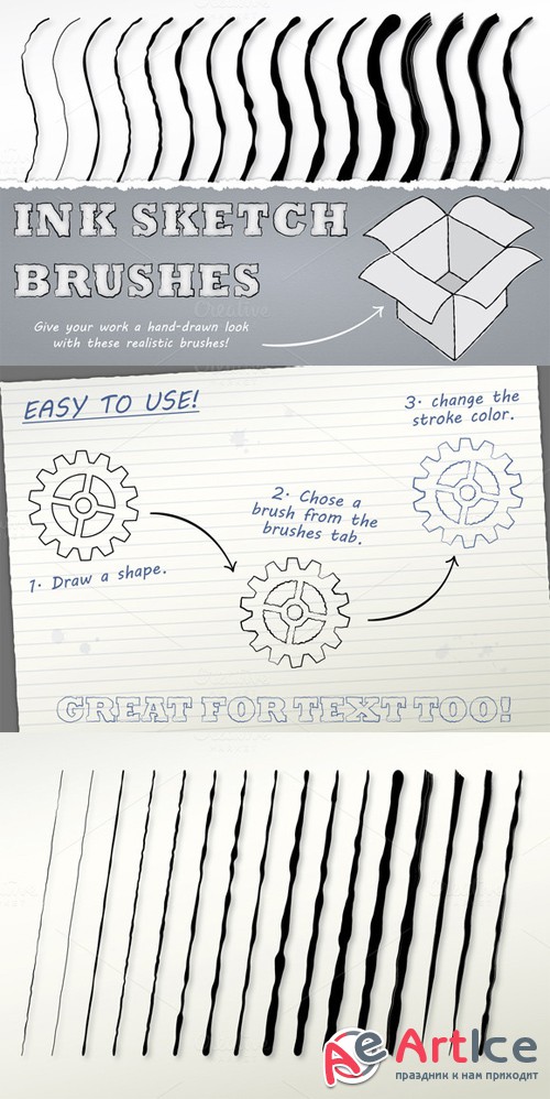 Ink Sketch Brushes - CreativeMarket