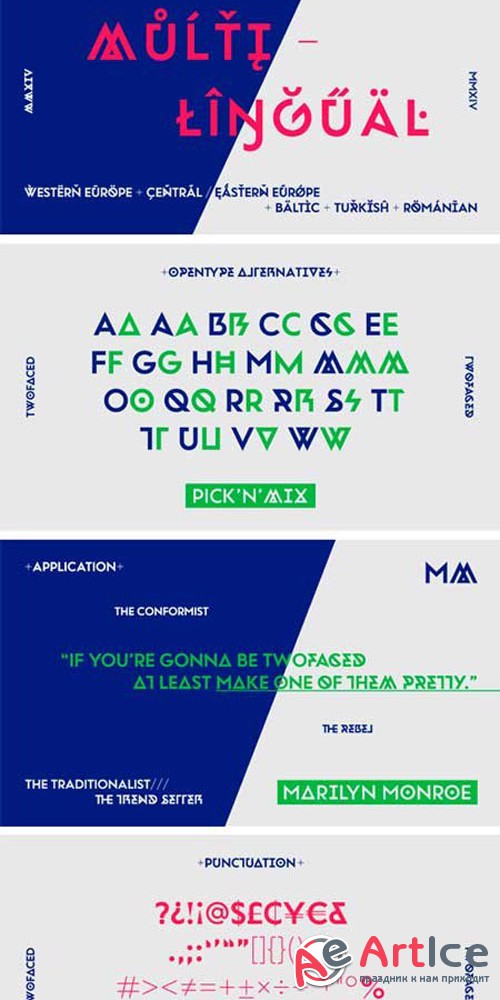Twofaced Font Family