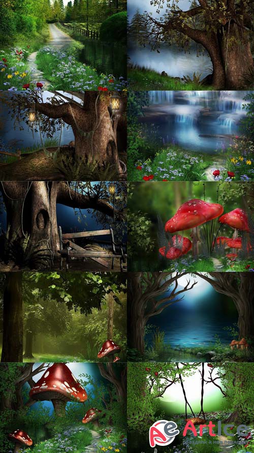 Fairy Tale Backgrounds 2 JPG Files
