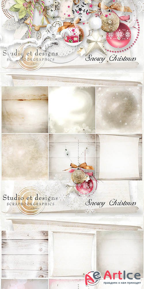 Scrap - Snowy Christmas PNG and JPG