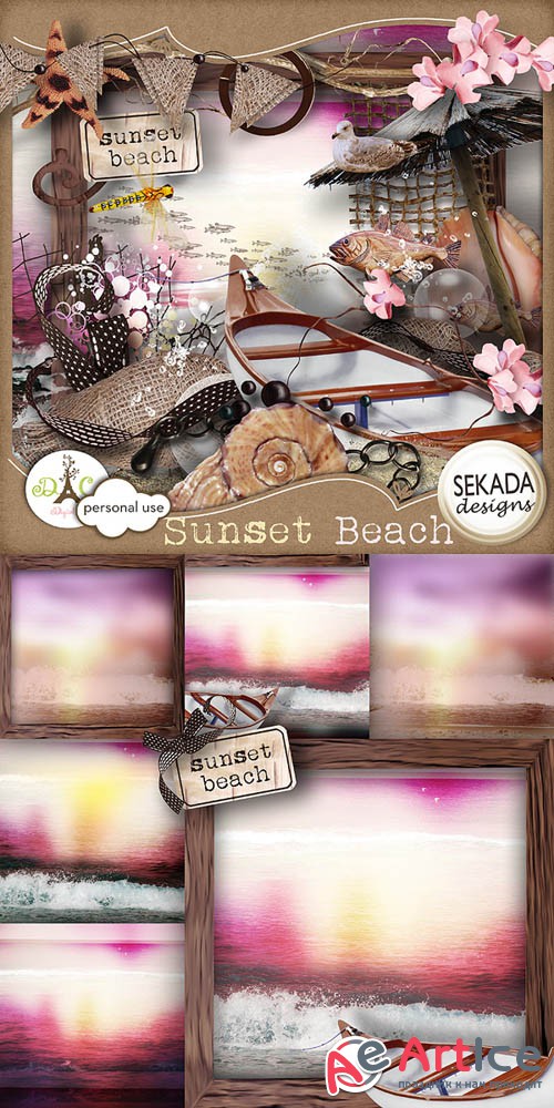 Scrap - Sunset Beach PNG and JPG
