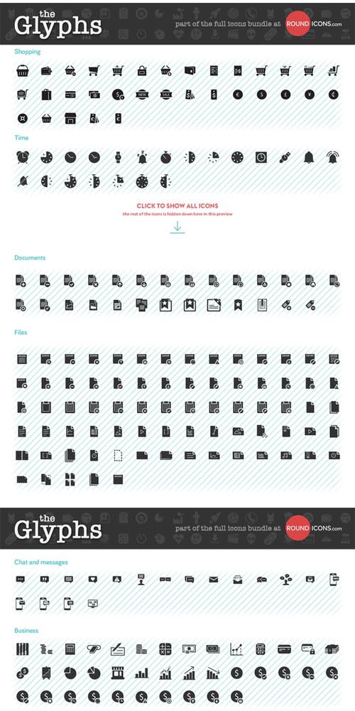 The Glyphs 1700 Icons and Symbols