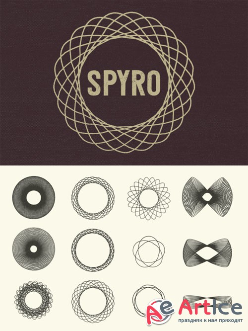 Creativemarket - Spyrograph Illustration Set 34654