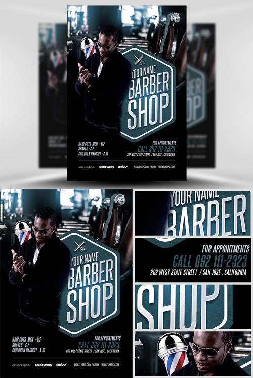 Barbers Shop Flyer Template