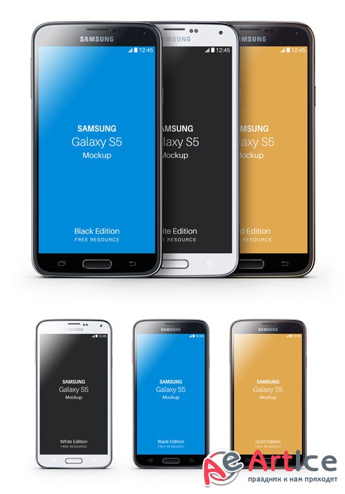 Samsung Galaxy S5 PSD Mockup