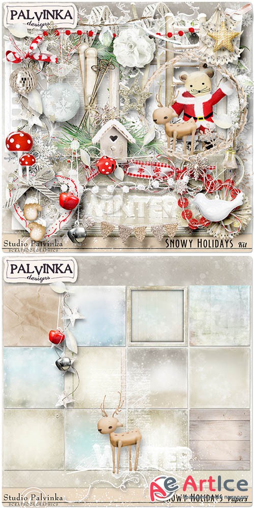 Scrap - Snowy Holidays PNG and JPG