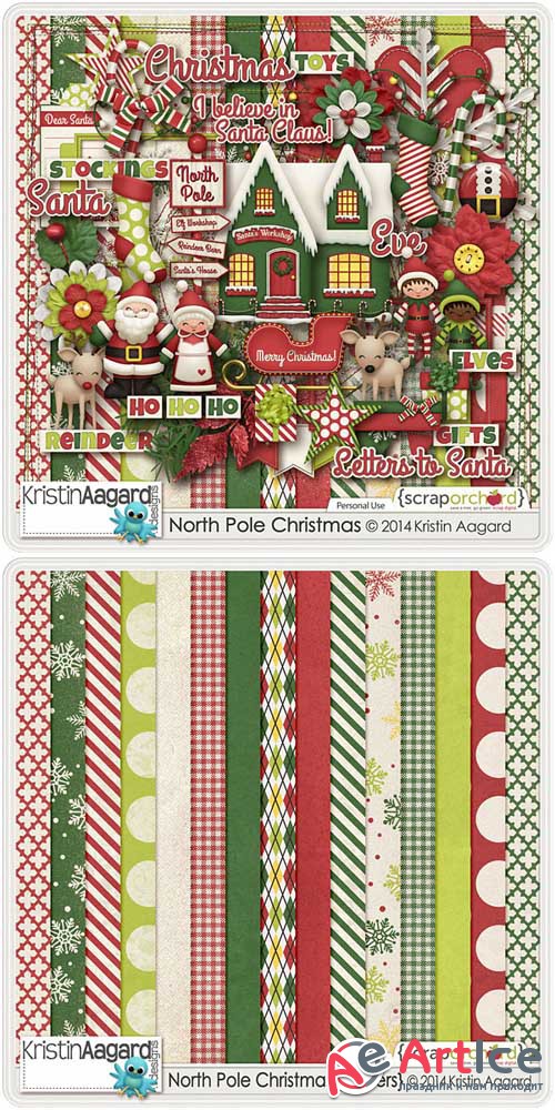 Scrap - North Pole Christmas PNG and JPG