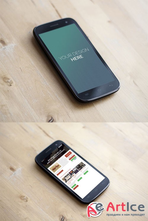 2 Android Phone Mock-Up PSD Templates