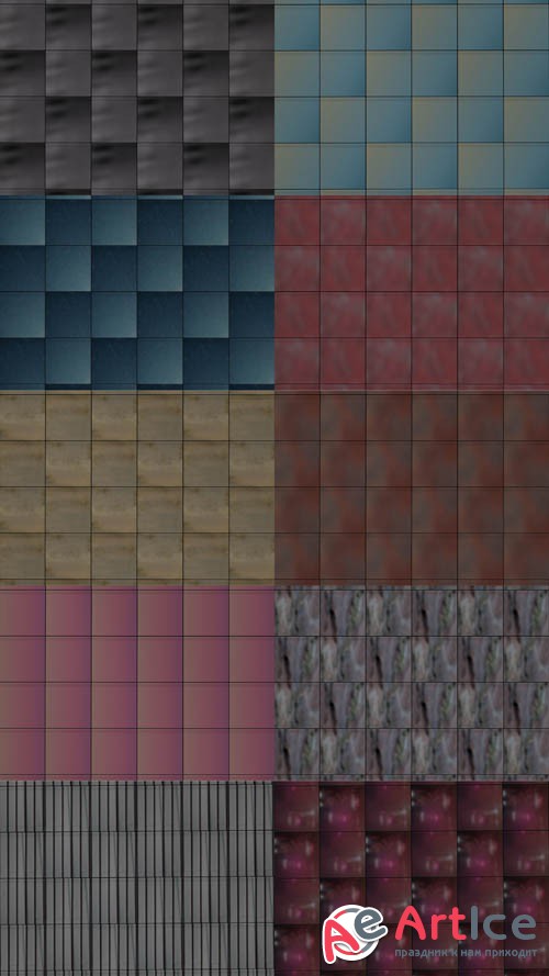 The Multi-Colored Tiles Textures JPG Files