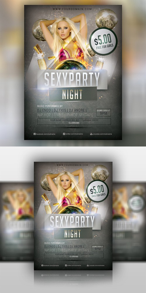 Sexy Party Flyer Template PSD