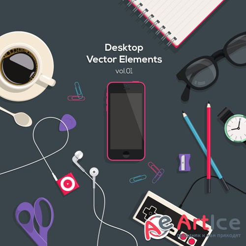 Desktop Flat Vector Objects Vol5