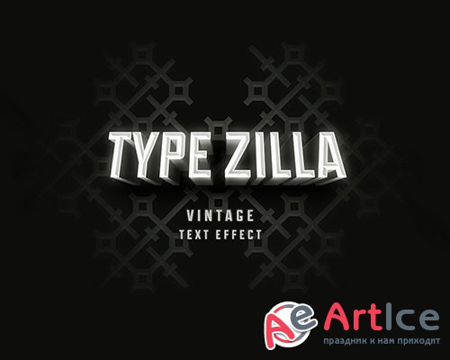 Type-Zilla Vintage Retro Movie Text PSD Effect
