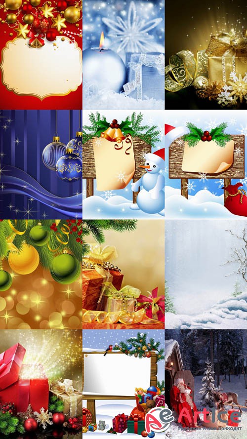 Christmas and New Year Background JPG Files Set 3