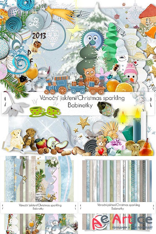 Scrap - Christmas Sparkling PNG and JPG