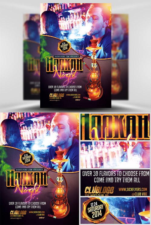 Hookah Lounge Flyer Template