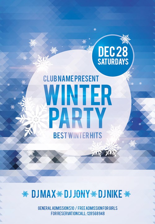 Winter Party - Flyer PSD