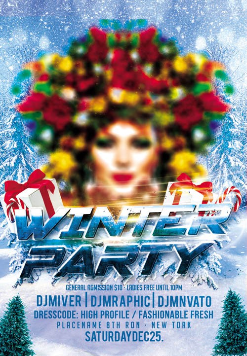 Winter Party 2 - Flyer PSD