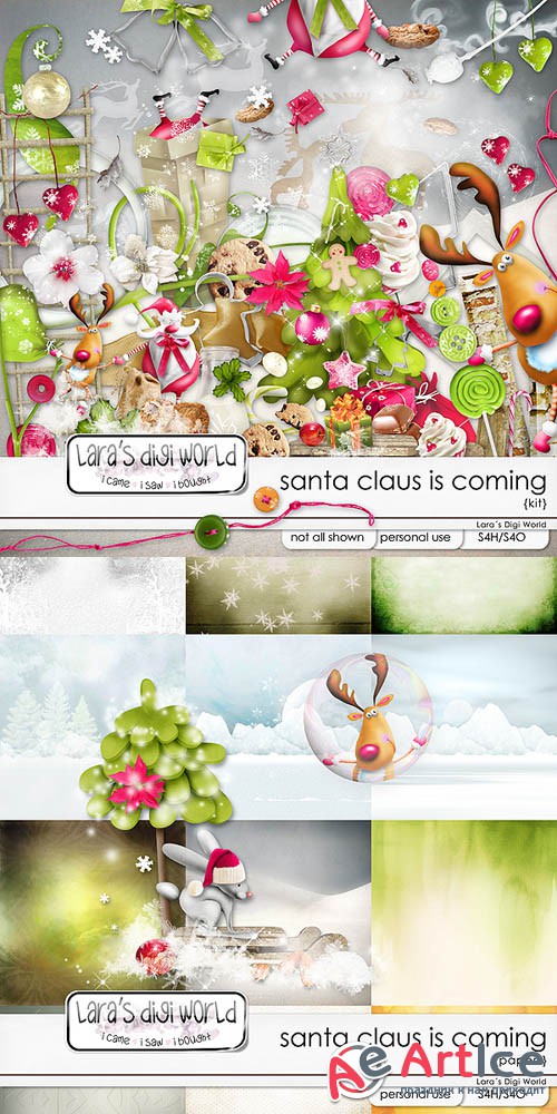 Scrap - Santa Claus is Coming PNG and JPG