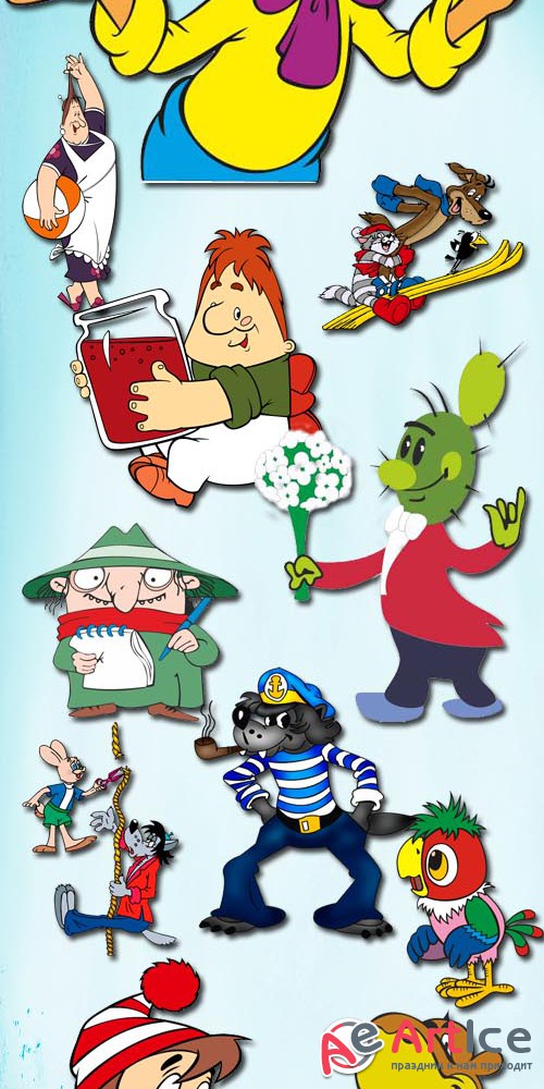 The heroes of old Soviet Cartoons PNG