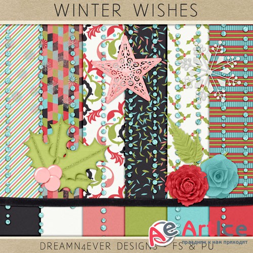 Scrap - Winter Wishes JPG and PNG Kit