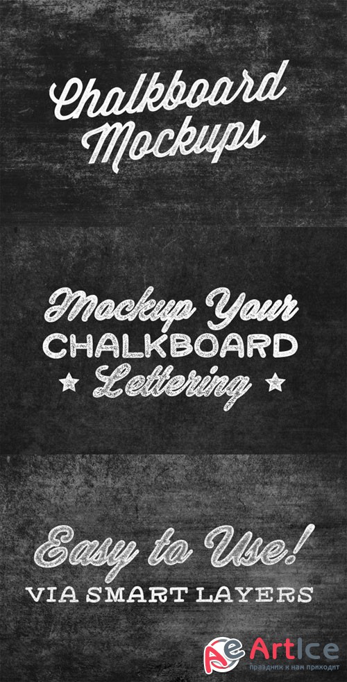 Chalkboard Lettering Mock-Ups